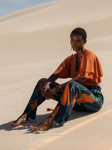 Sustainable Sahel Top - Solid Rust - diarrablu