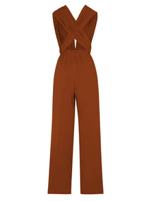 Sustainable UMY Jumpsuit - Solid Rust - diarrablu