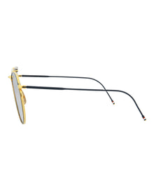 Thom Browne Aviator Metal Sunglasses | Yellow