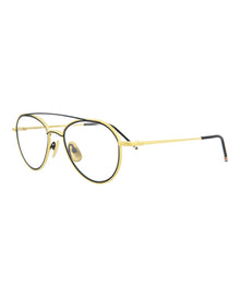 Thom Browne Aviator Metal Optical Frames | Yellow