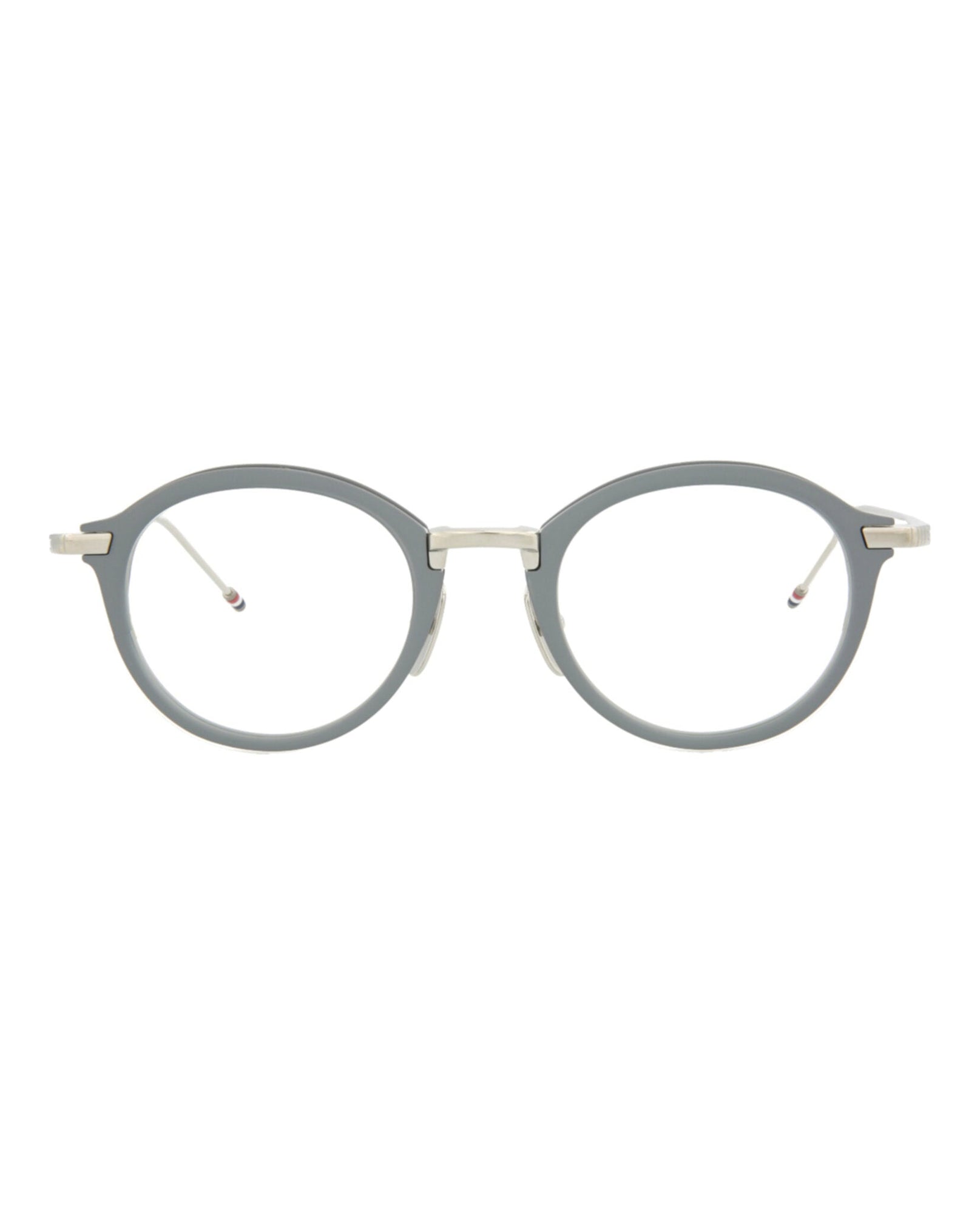 Thom Browne Round Metal Optical Frames | Grey/Silver