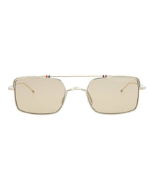 Thom Browne Square Metal Sunglasses | Silver/Gold