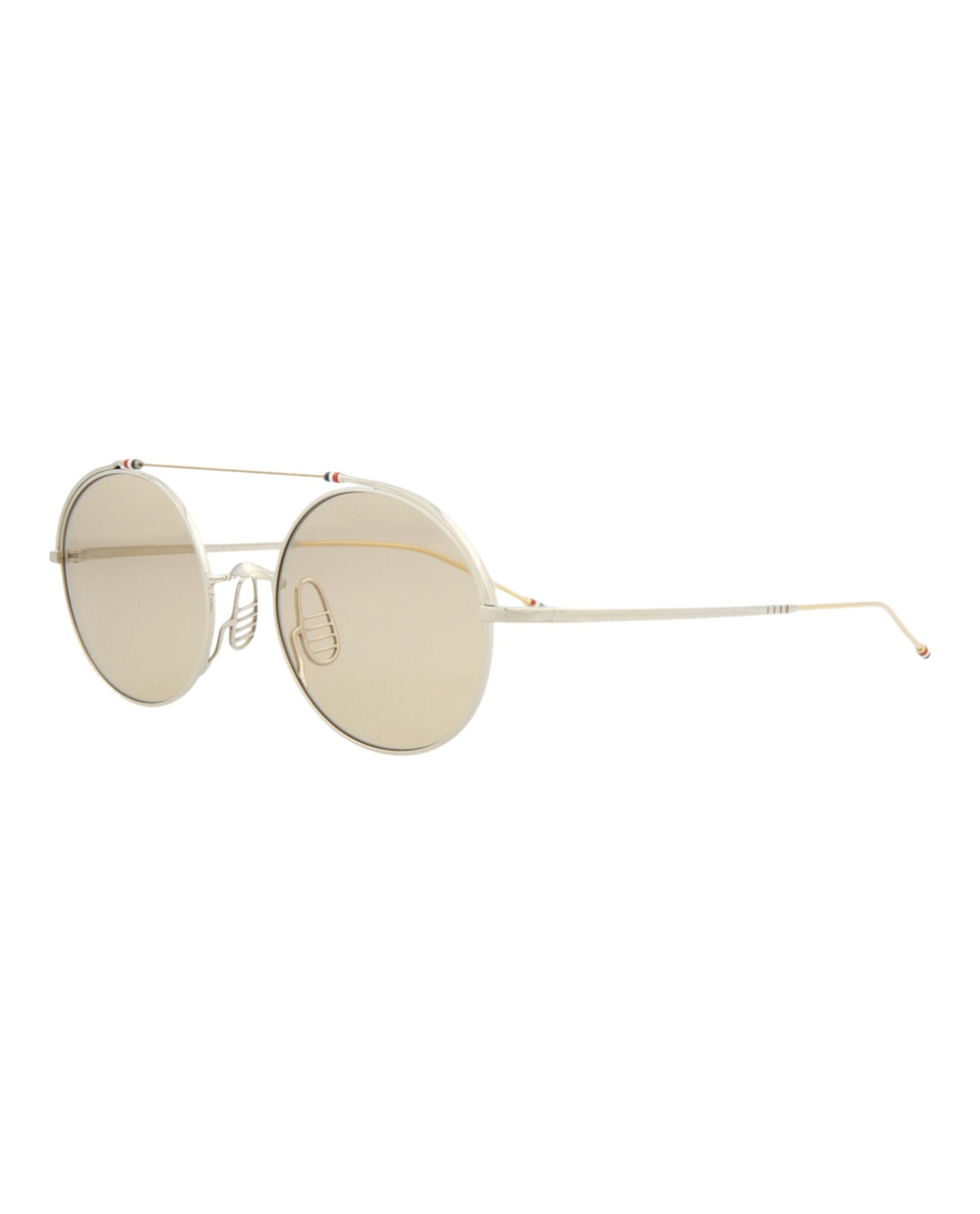 Thom Browne Round Metal Sunglasses | Gold/Black