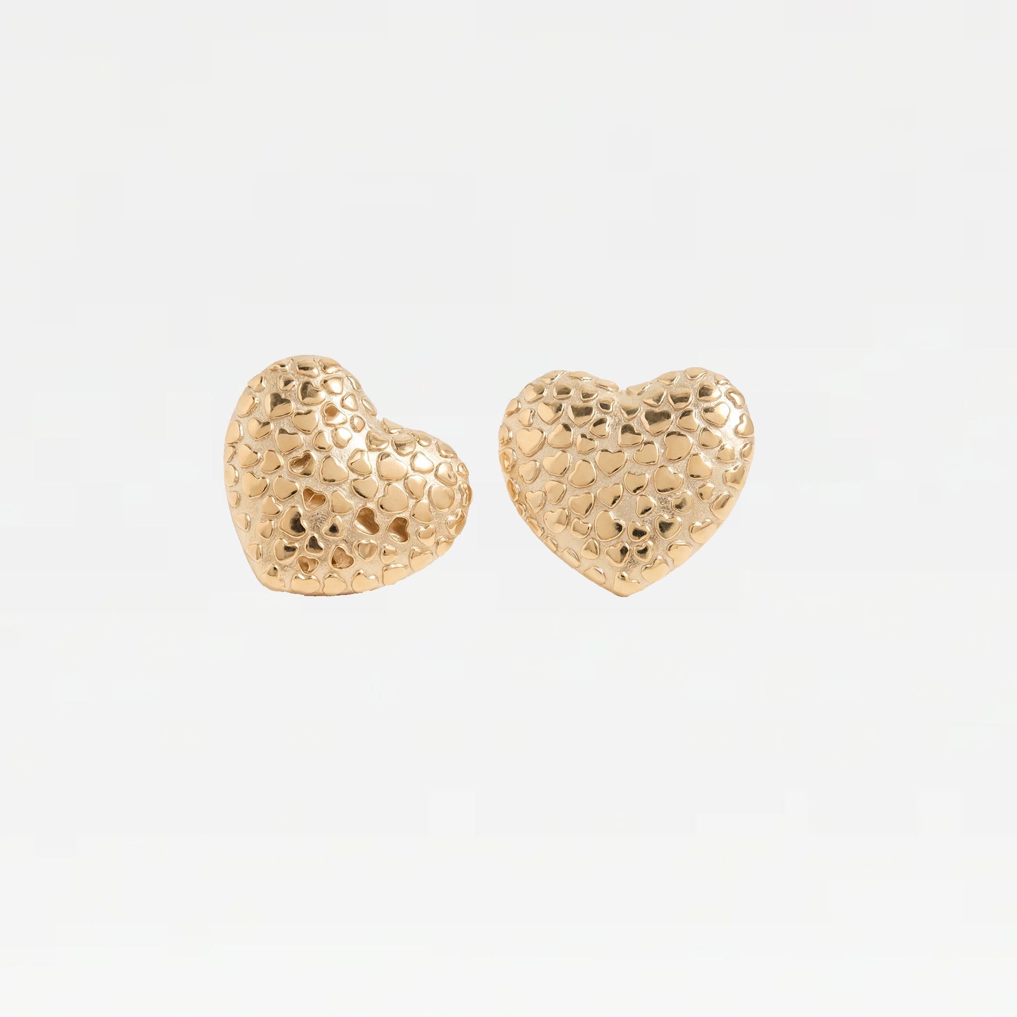 The Textured Heart Earrings | 18Kt Gold Vermeil