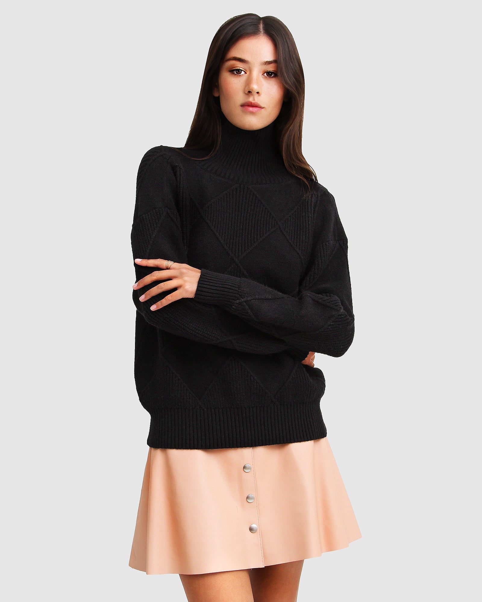 Women | The Academy Turtleneck Jumper | Black