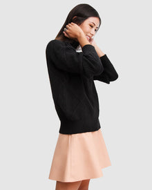 Women | The Academy Turtleneck Jumper | Black