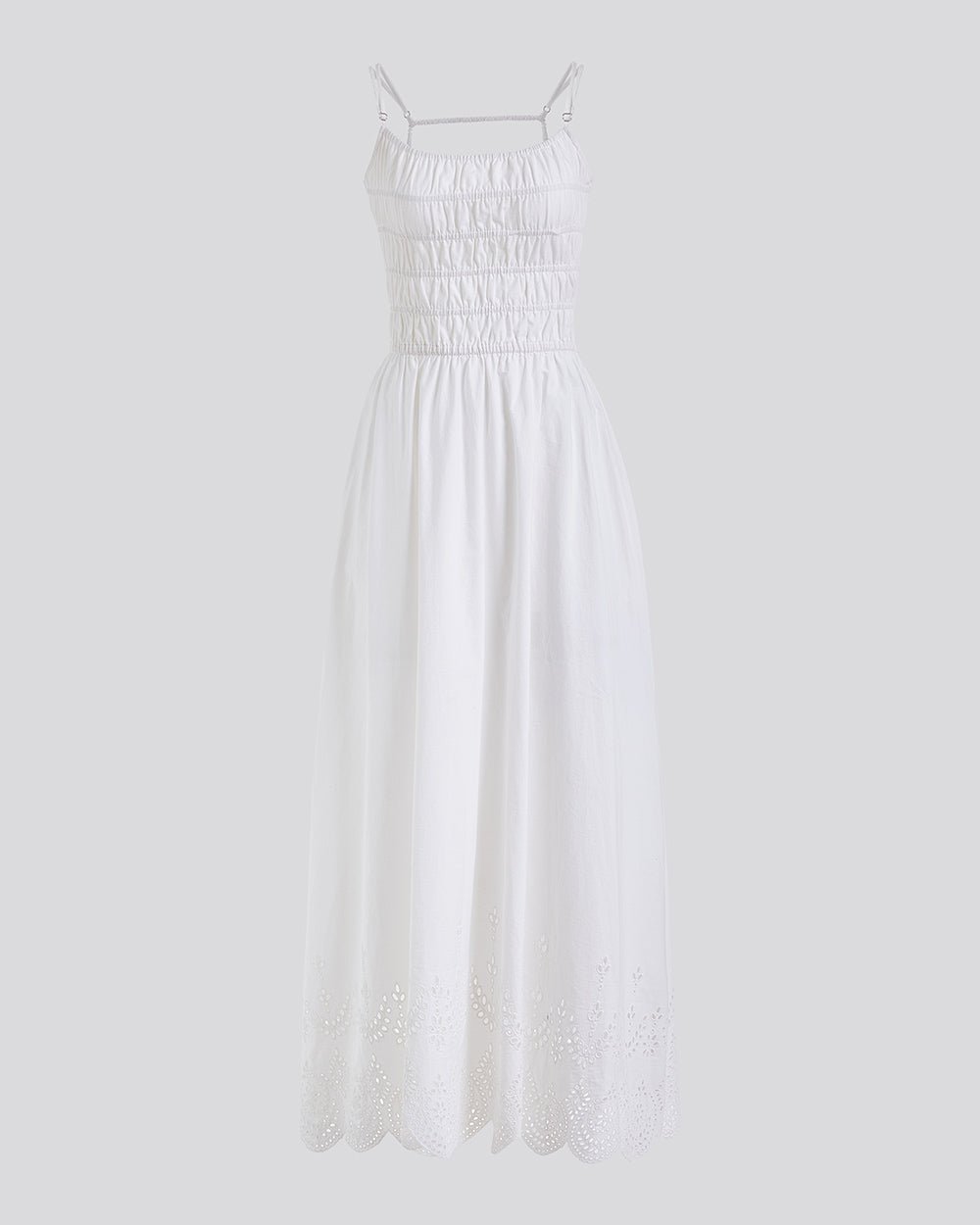 The Eyelet Delta Midi Dress - Solid & Striped