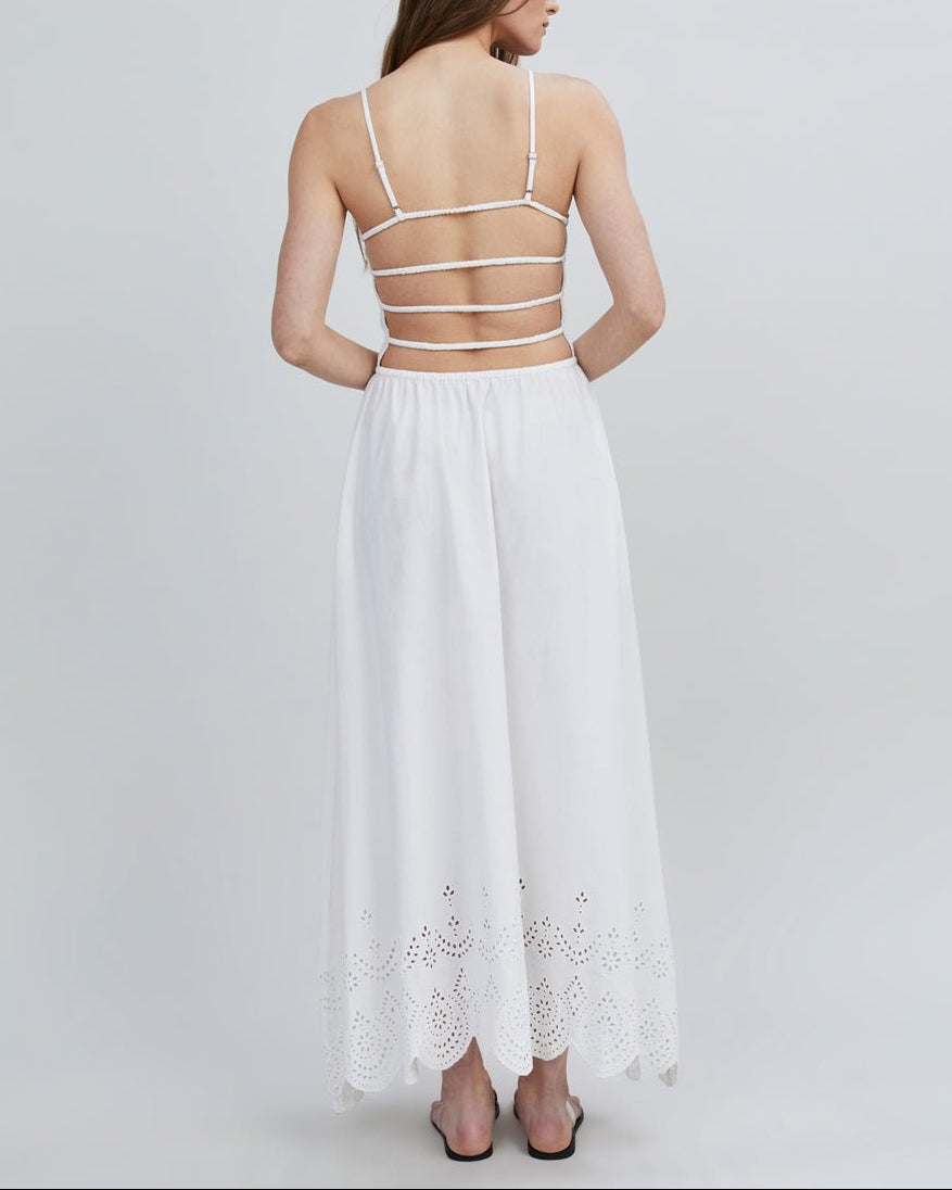 The Eyelet Delta Midi Dress - Solid & Striped