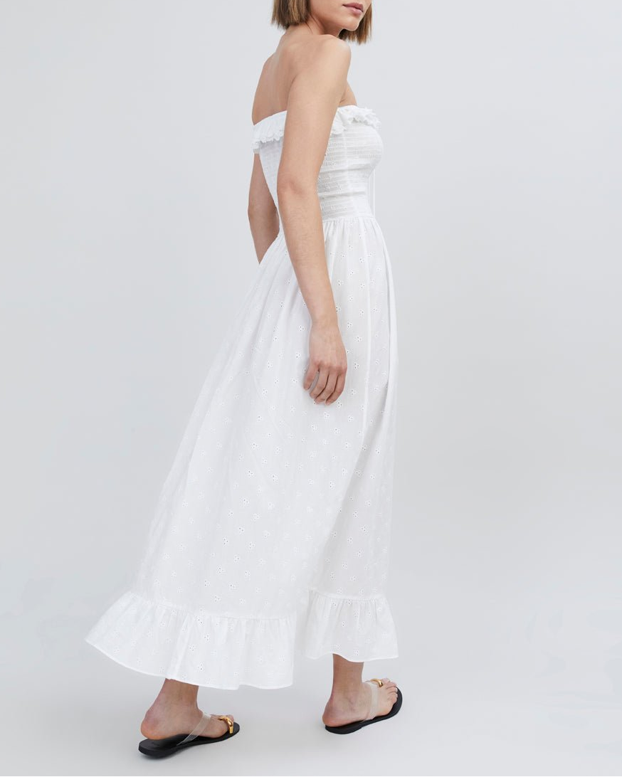 Womens | Eyelet Nicole Dress | Optic White