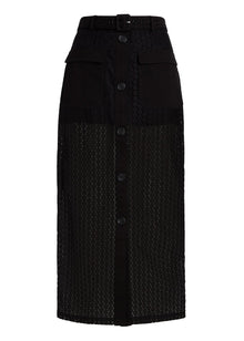 The Harper Lace Skirt - Solid & Striped