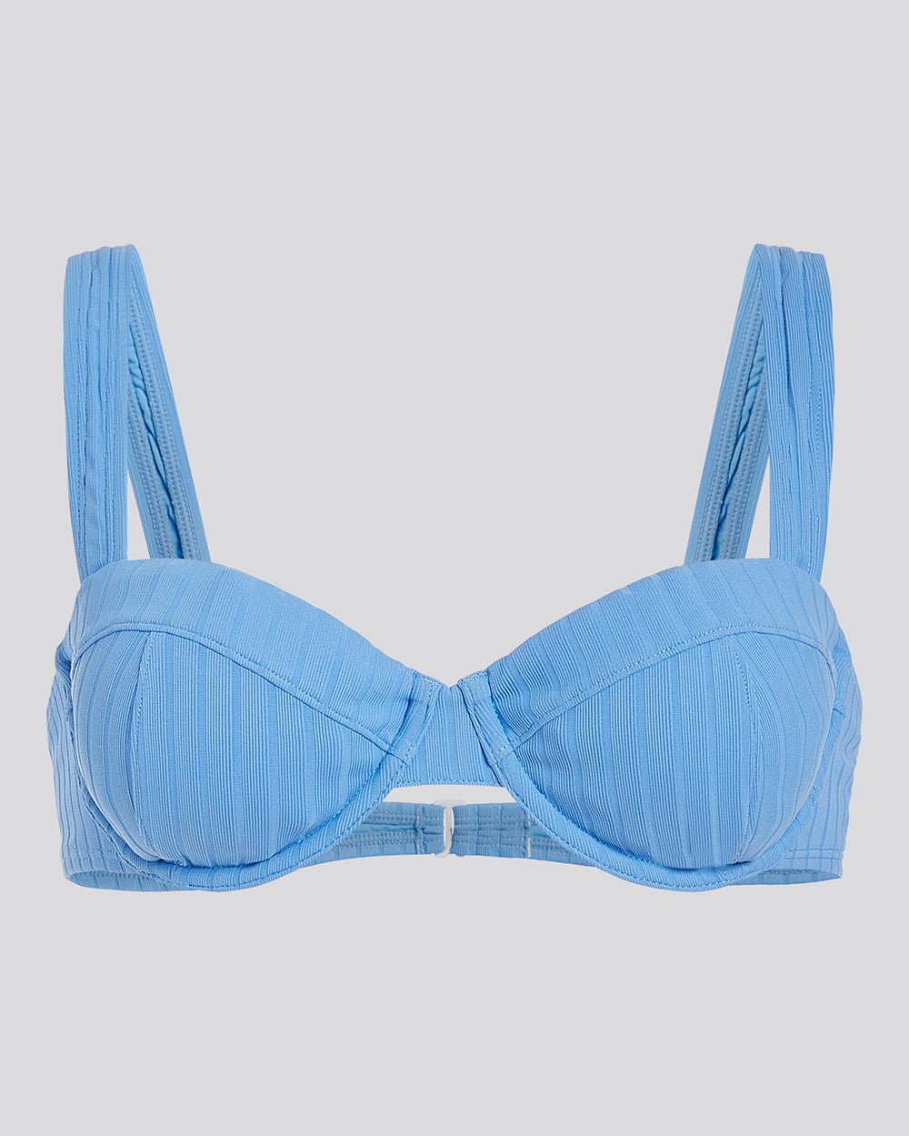 The Lilo Ribbed Bikini Top - Solid & Striped