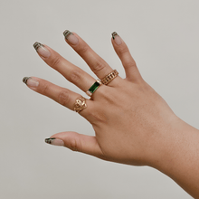 The Grant Emerald Ring | Gold Plated
