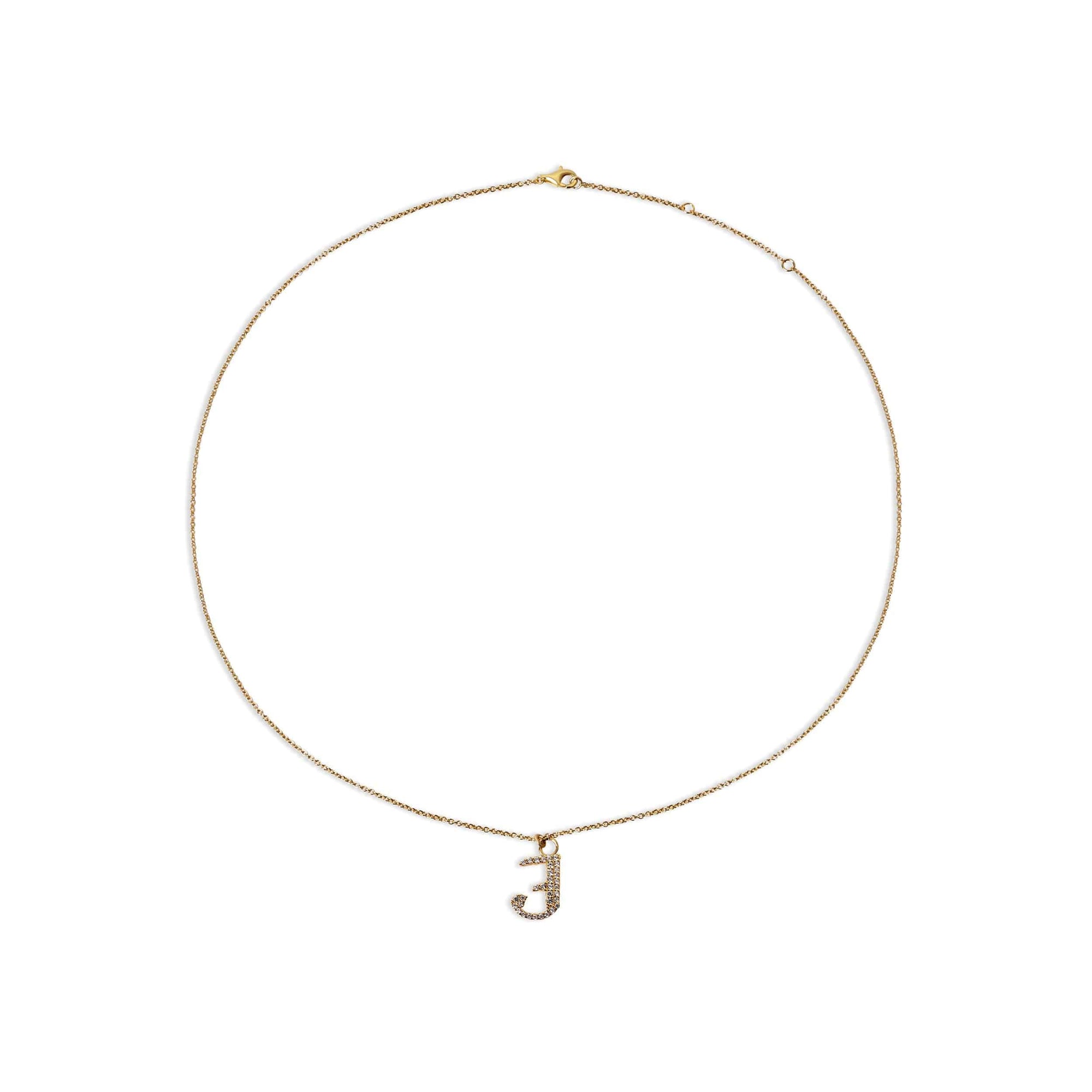 THE RIGID PAVE' OLD ENGLISH NECKLACE - The M Jewelers