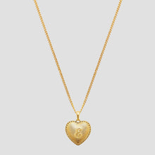 heart necklace with letter