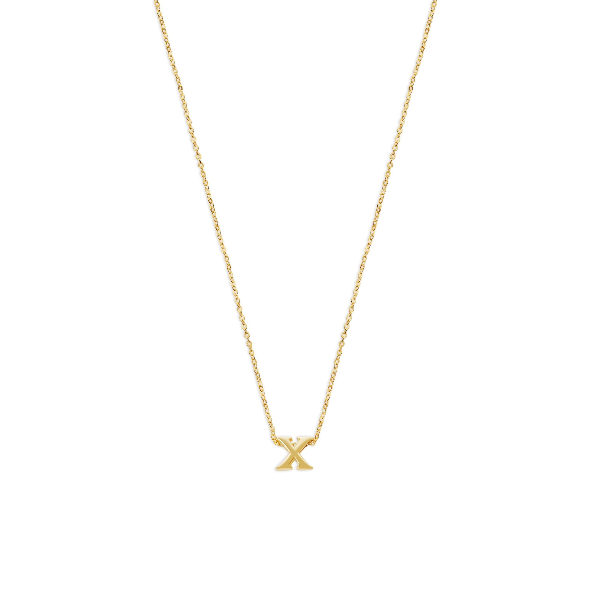 THE TINY SINGLE INITIAL BLOCK NECKLACE - The M Jewelers