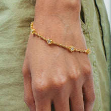 THE KAIA FLOWER STONE LINK BRACELET - The M Jewelers