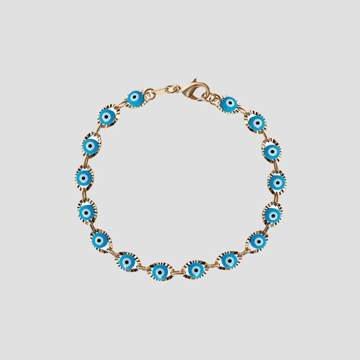 THE LIGHT BLUE EVIL EYE BRACELET - The M Jewelers