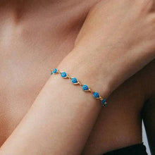 THE LIGHT BLUE EVIL EYE BRACELET - The M Jewelers