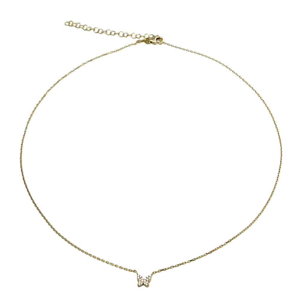 THE SINGLE PAVE' BUTTERFLY NECKLACE (CHAPTER II BY GREG YÜNA X THE M JEWELERS) - The M Jewelers