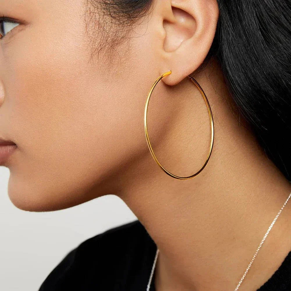 THE THIN LARGE HOOPS - The M Jewelers