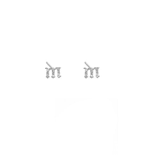 THE GOTHIC INITIAL EARRINGS (LOWERCASE) - The M Jewelers