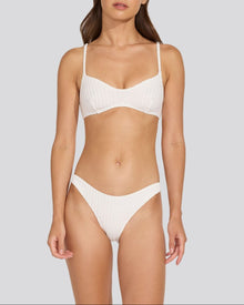 The Rachel Ribbed Bikini Bottom - Solid & Striped