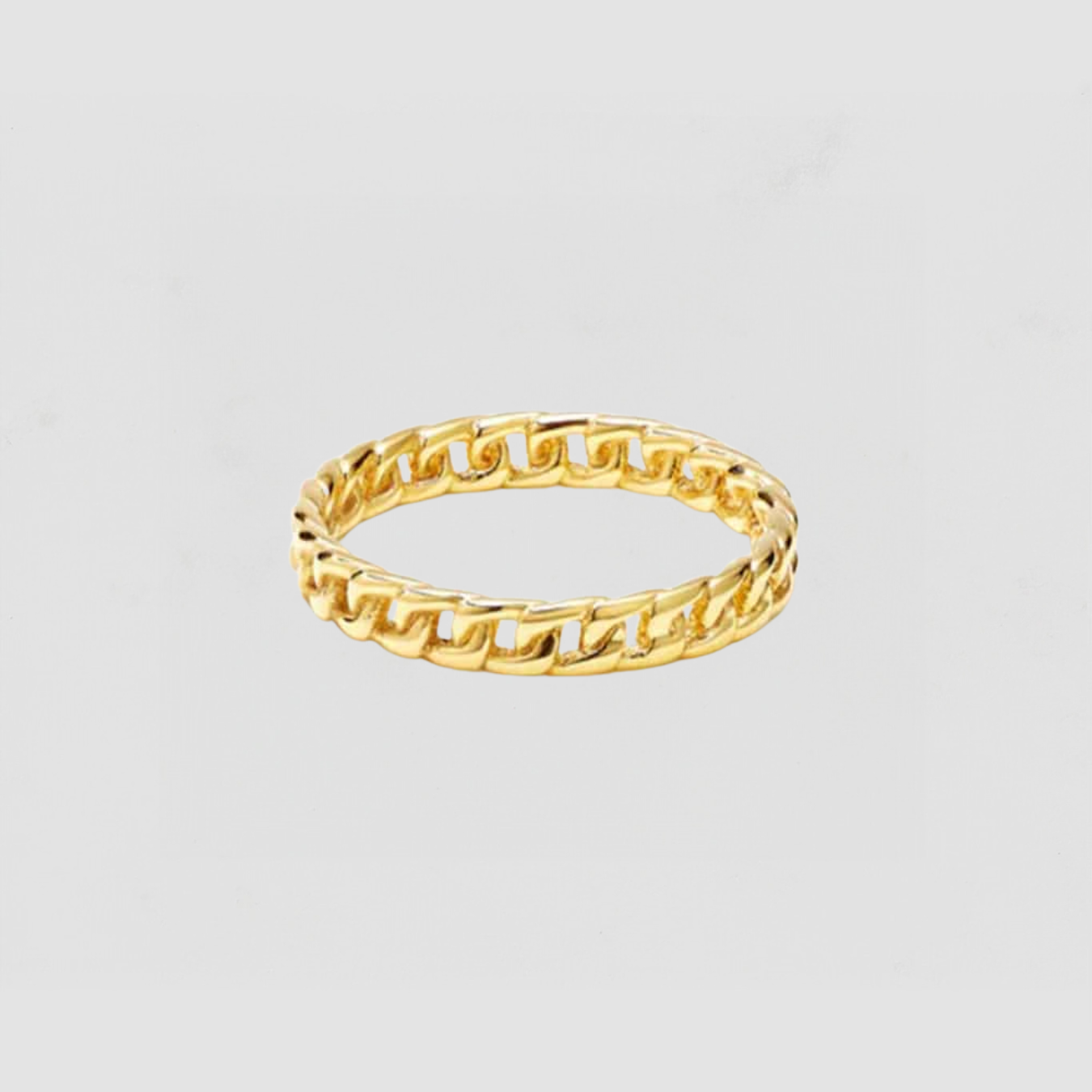 The Thin Cuban Link Ring | Gold