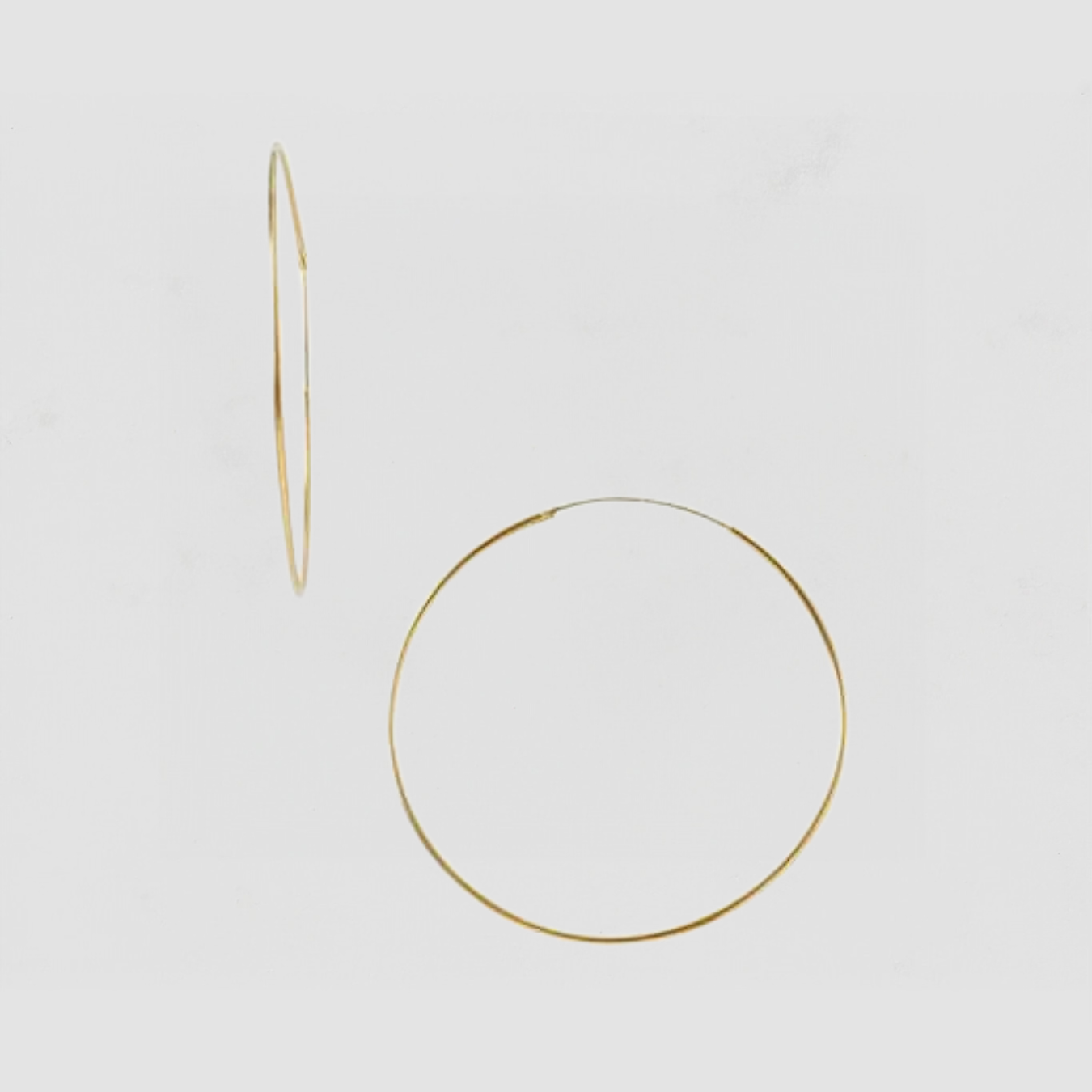 The Thin Large Hoops | Gold
