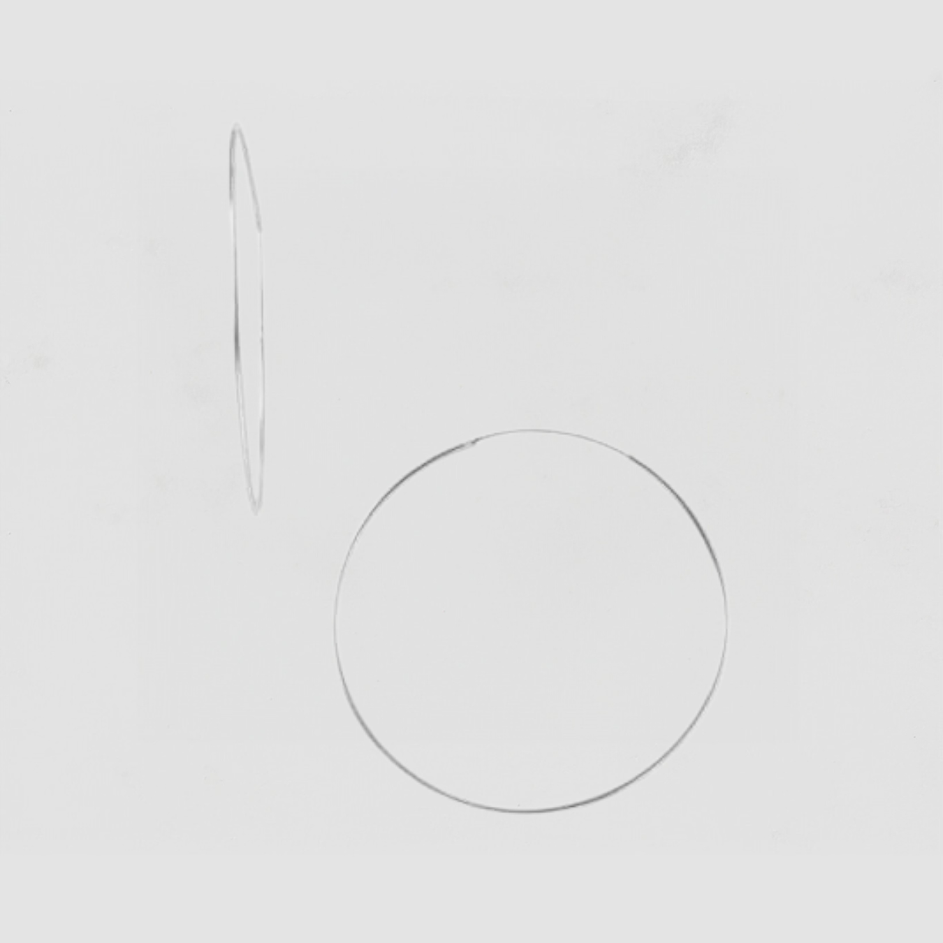 The Thin Large Hoops | Silver