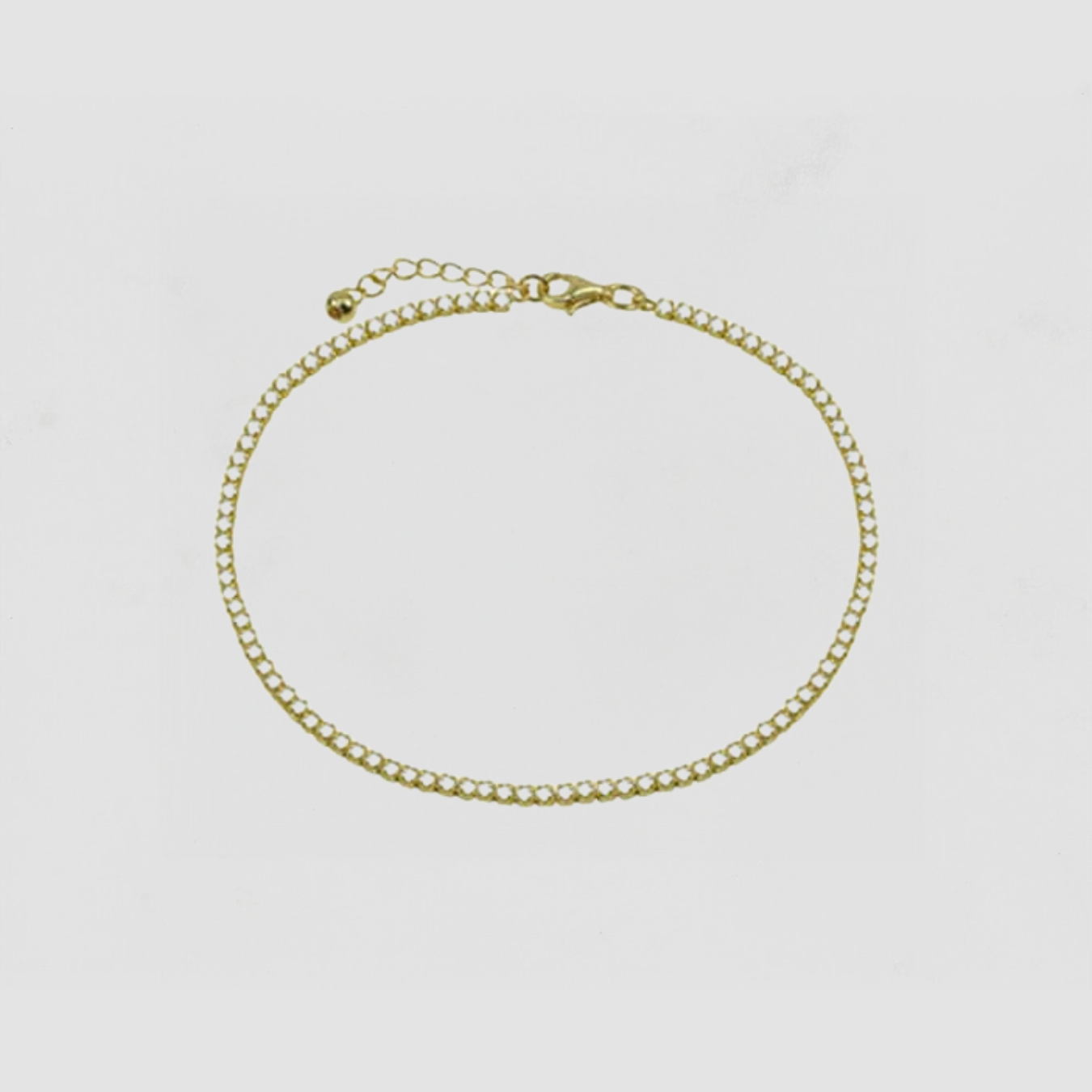 The Thin Tennis Anklet | Gold Vermeil