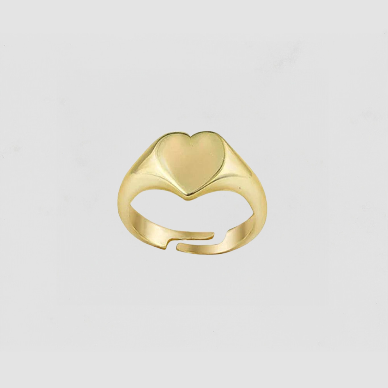 The Tiny Heart Pinky Signet Ring | Gold Vermeil