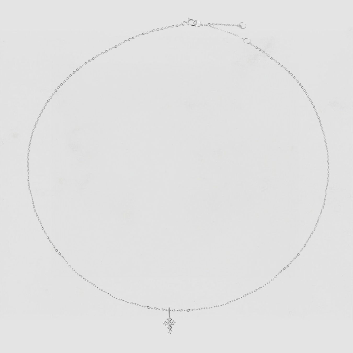The Tiny Pave Cross Necklace | Sterling Silver
