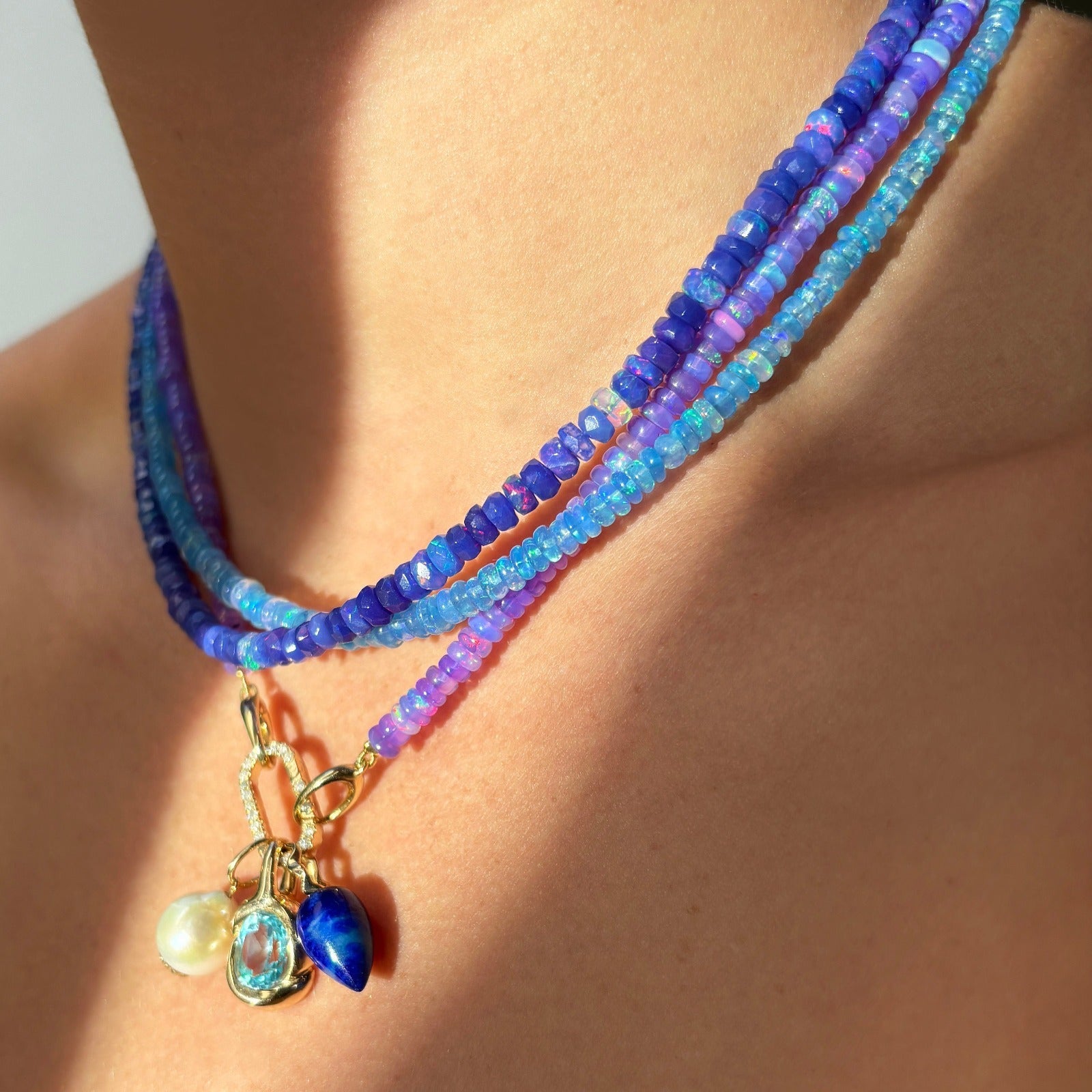 Before Sunrise Faceted Opal Necklace