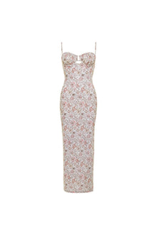 Petal Long Slip Dress | Venecia Floral