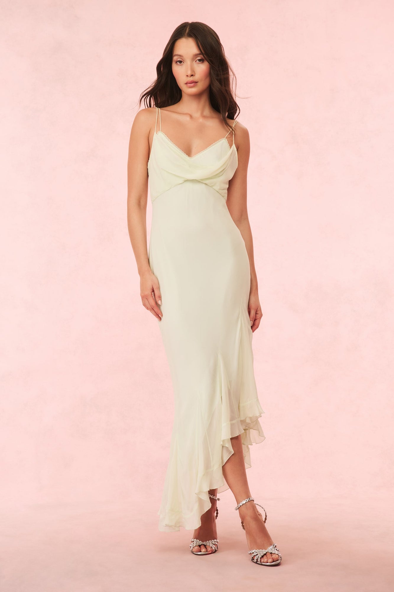 Chesley Chiffon Slip Dress | Washed Sage