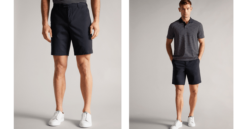 Men | Chino Short | Navy Red White