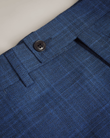 Men | Check Suit Trousers | Navy