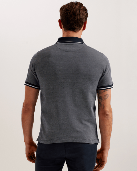 Men | Helta Short Sleeve Slim Fit Polo | Navy
