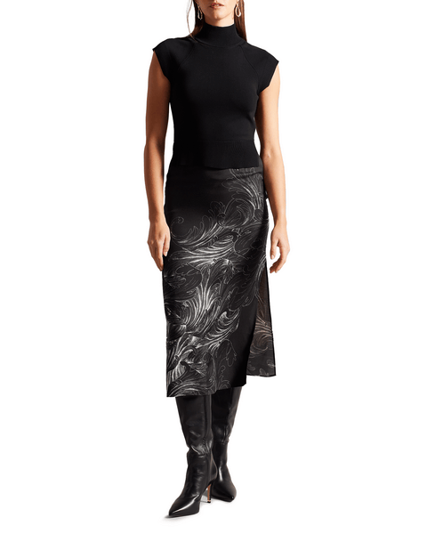 Women | SleeveleShort Sleeve Straight Shirt | Black