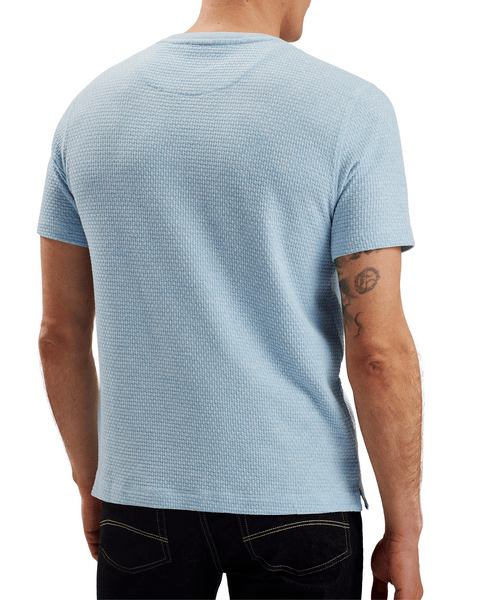 Men | Curlys Short Sleeve Reg Textured T Shirt | Light Blue