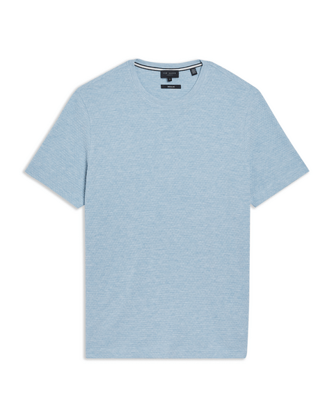 Men | Curlys Short Sleeve Reg Textured T Shirt | Light Blue
