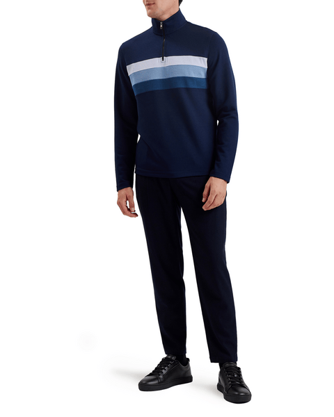 Men | Longman Ombre Detail Half Zip | Navy
