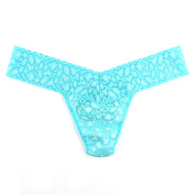 Cross-Dyed Low Rise Thong | Radiant Turquoise x White