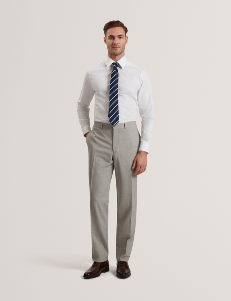 Men | Classic Wool Suit Trouser | Light Pastel Grey (V2)