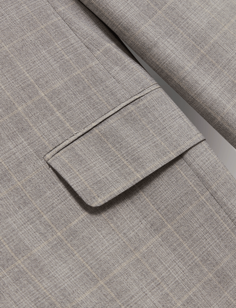 Men | Classic Wool Suit Jacket | Light Pastel Grey (V3)