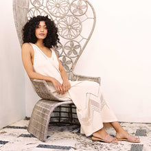 Image 2 of the Isla Woven Slide Desert Rose Women's Leather Sandal Nisolo