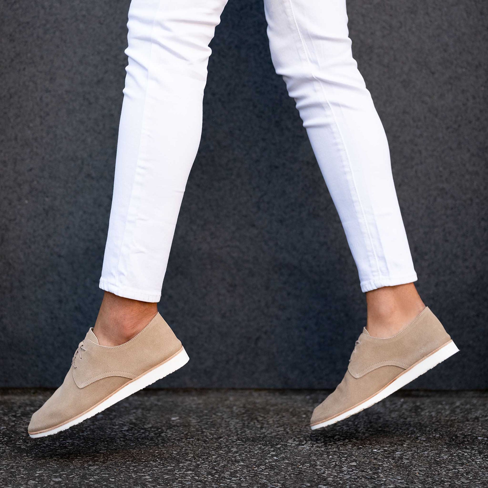 Sedona Lightweight Derby Stone Women's Leather Loafer Nisolo