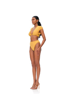 Pura High Rise Bikini Top | Mustard